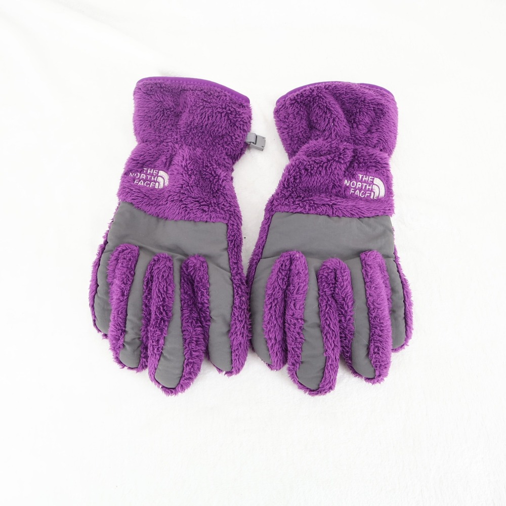 The North Face Denali Etip Purple High Pile Fleece Gloves Women Medium FQ514550